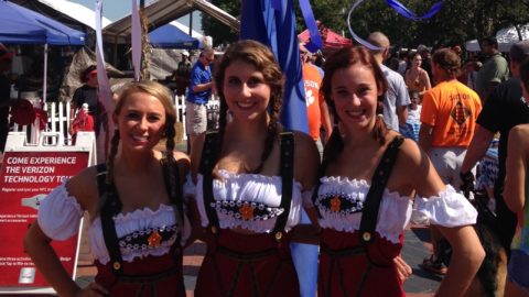 It's Fall Festival Season in Savannah! 3 girls in Lederhosen