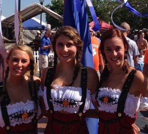 It's Fall Festival Season in Savannah! 3 girls in Lederhosen