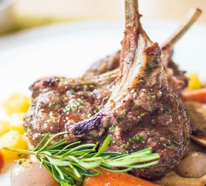 Savannah is a Haven for Foodies. A lamb chop on a white plate