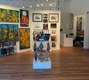 Signature gallery with wood floors