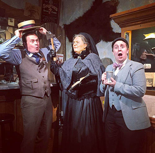 Carrie Nation Wax Figure at the American Prohibition Museum