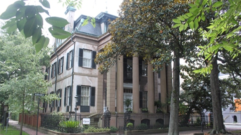 North of Gaston Street's (NOGS) Tour of Hidden Gardens 2026. the exteriior of an old greek revival architecture building
