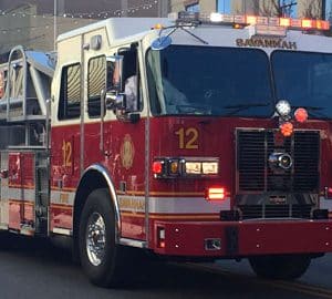 Savannah's Stories of Destruction and Resilience. a fire truck
