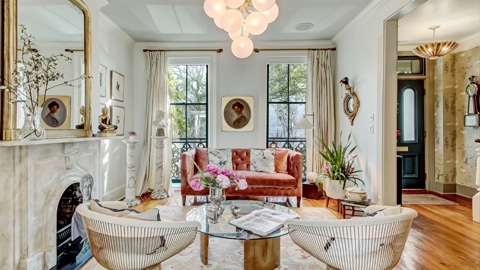 Southern Belle Vacation Rentals. A room with antique furniture