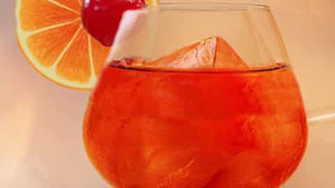 Chatham Artillery Punch. Red drink in