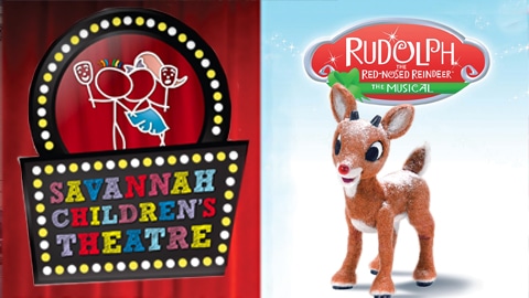 The Savannah Children's Theatre logo and rudolph