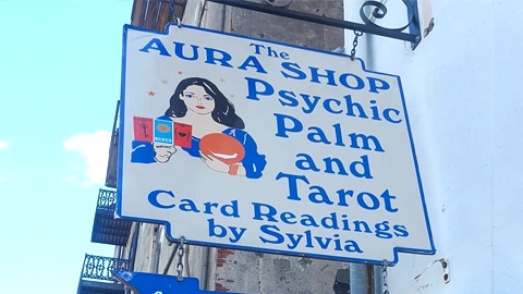 Visit Psychics in Savannah. The aura shop sign
