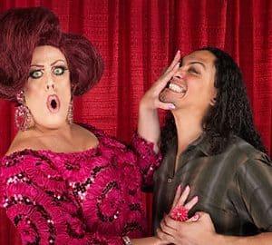 Yes, Qeen! Tour. A man dressed as a woman