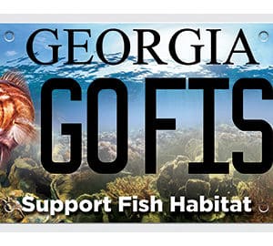 Georgia’s Marine Habitat License. Georgia license plate