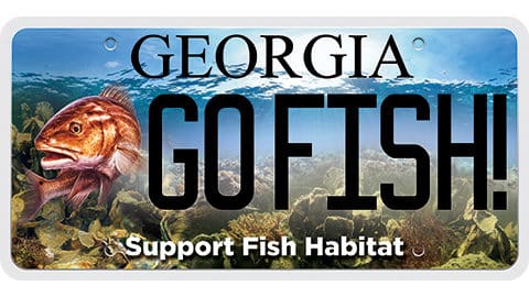 Georgia’s Marine Habitat License. Georgia license plate