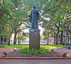 reynolds square with statue
