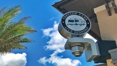 Treylor Park and Hitch. sign saying Treylor Park