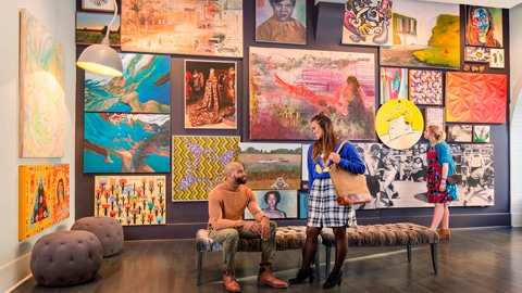 What to Do on. three people in an art gallery